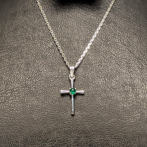 PREMIUM COLLECTION - Natural Emerald Holy Cross Pendant