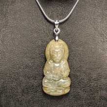 Load image into Gallery viewer, Jade Buddha pendant -  Kwan Yin /green Jade
