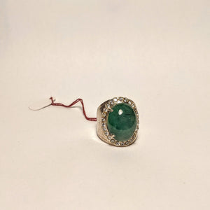 Jade Ring / Imperial Jade Silver ring