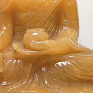 Yellow Jade Buddha statute -  Crystal collection