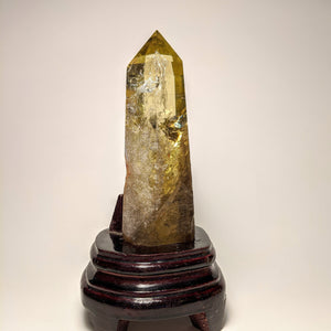 Crystal collection - Citrine point on stand / Natural Golden Citrine on stand