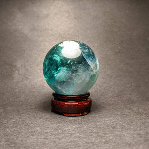 Fluorite Quartz Sphere  / green Fluorite- Crystal Collection
