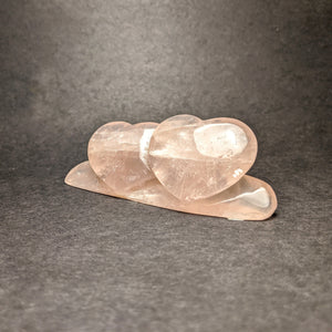 Rose Quartz Hearts  - Crystal Collection