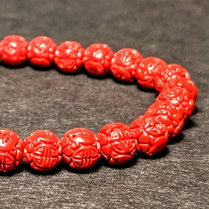 Rose cut Coral bracelet - natural Coral