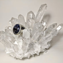 Load image into Gallery viewer, PREMIUM COLLECTION - Natural Double Star Blue Sapphire ring. CERTIFIED RING
