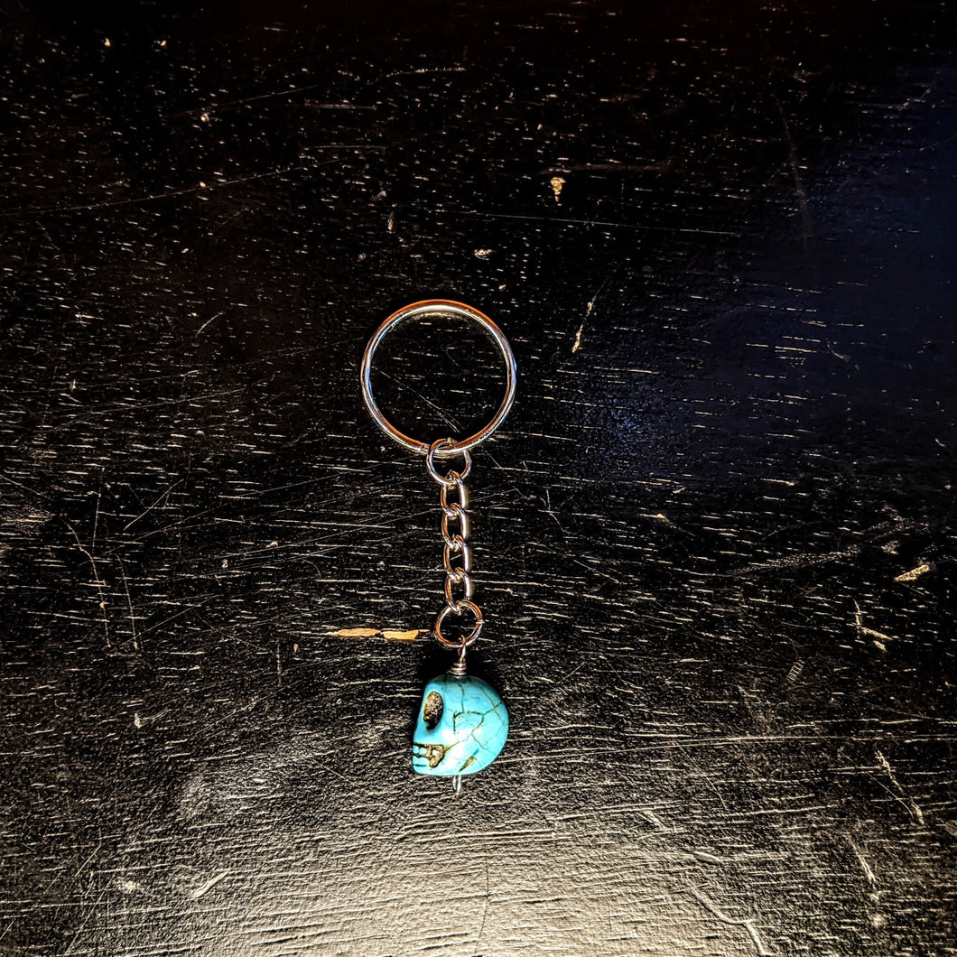 Turquoise skull Key Ring - Crystal Collection