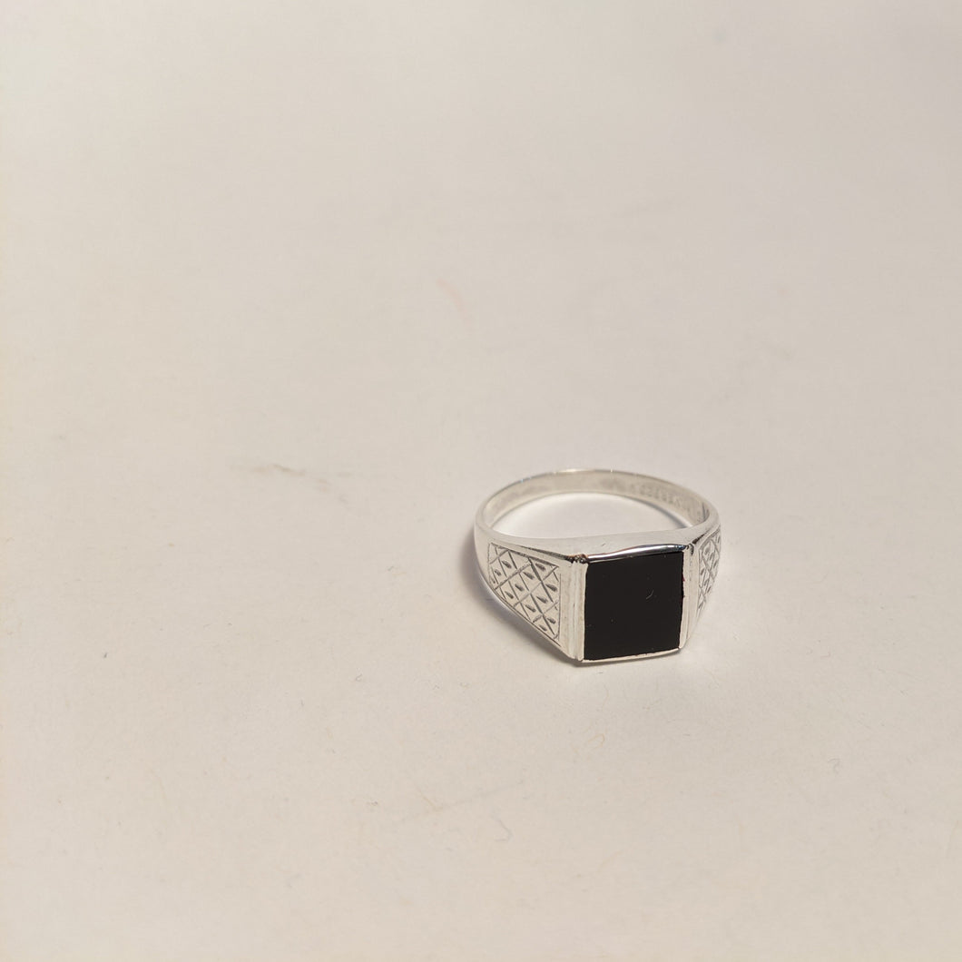 American Onyx ring / Sterling Silver handmade ring