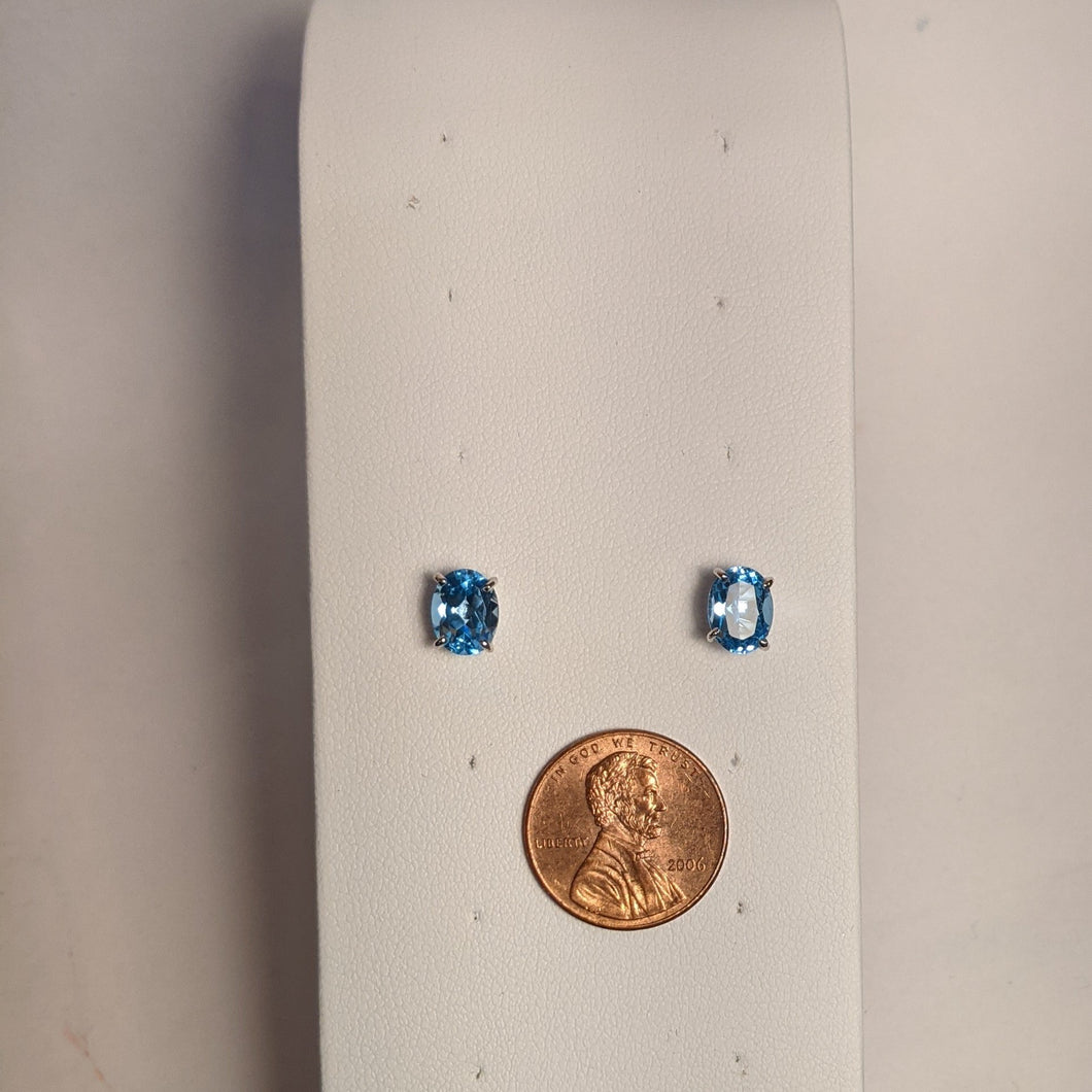 Aquamarine Sterling Silver Earrings