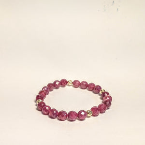 PREMIUM COLLECTION - Ruby bracelet with 14k yellow gold