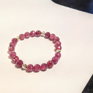 PREMIUM COLLECTION - Ruby bracelet with 14k yellow gold