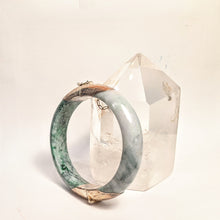 Load image into Gallery viewer, PREMIUM COLLECTION - JADE Silver cuff bangle / bracelet
