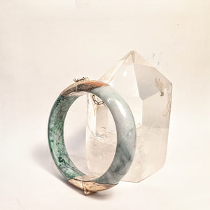 PREMIUM COLLECTION - JADE Silver cuff bangle / bracelet