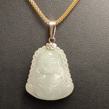 Load image into Gallery viewer, PREMIUM COLLECTION - Jade Buddha 14k yellow gold pendant
