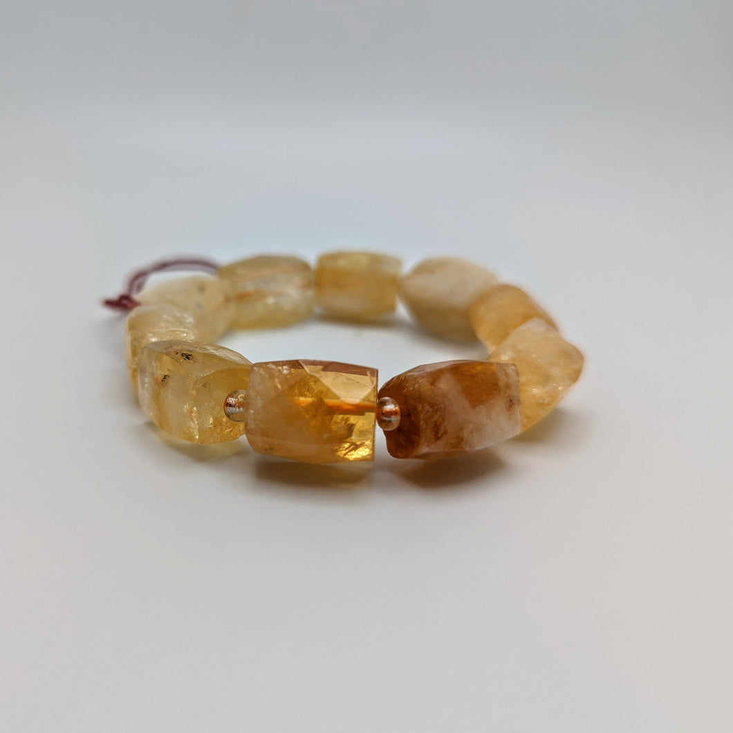 PREMIUM COLLECTION - High frequency Ice Cube Citrine Bracelet