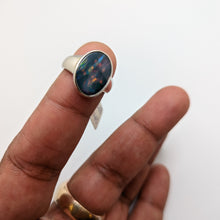 Load image into Gallery viewer, PREMIUM COLLECTION - Australian Black Precious Opal ring
